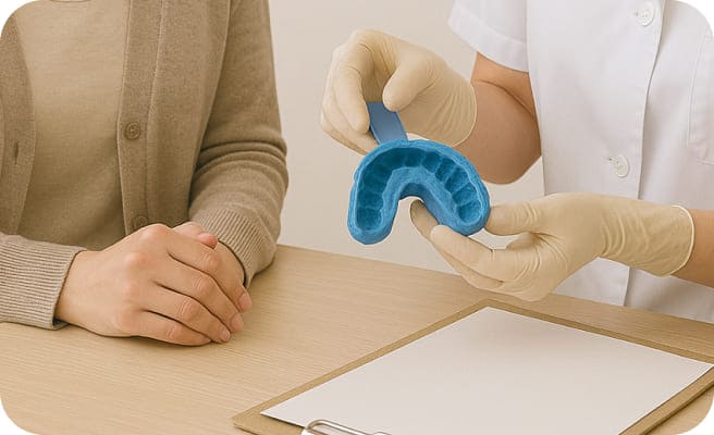 受付で問診票をご記入いただく様子