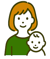 親子のイラスト